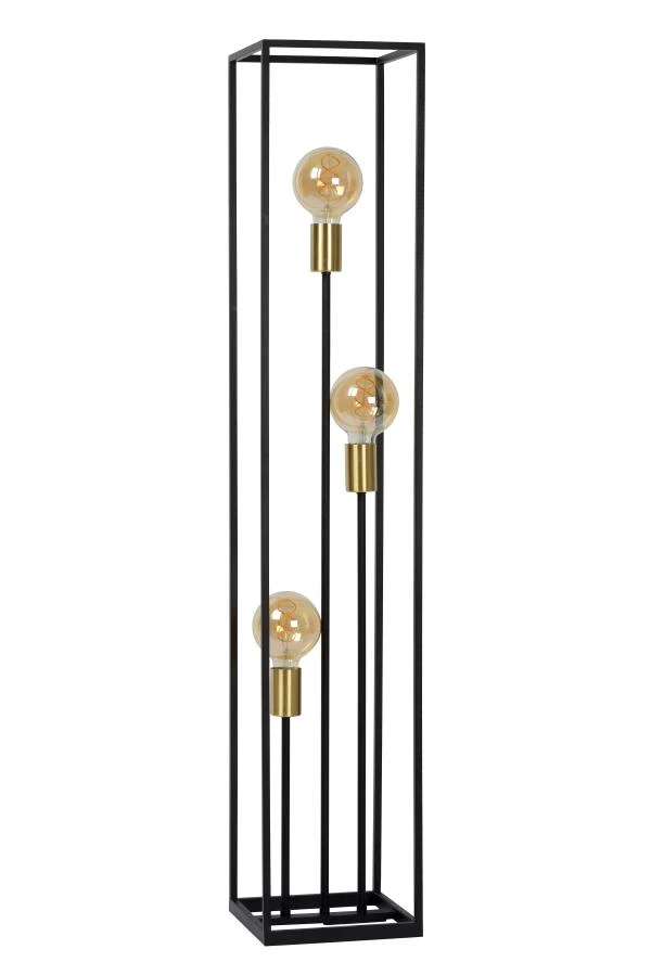 Lucide RUBEN - Floor lamp - 3xE27 - Black - turned off